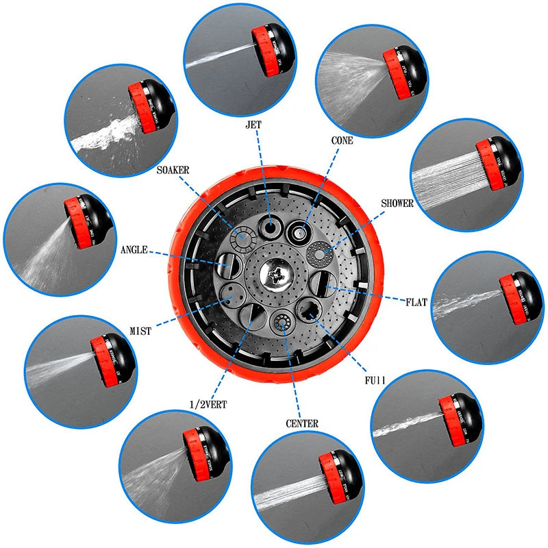 High Pressure Garden Water Hose Expandable Magic Flexible 2.5-30 Meters Sesame Granules Pipe Garden Farm Irrigation Car Wash Gun