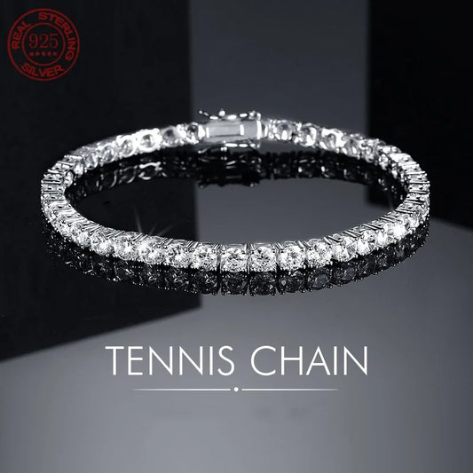 Factory price 925 silver plated 18K gold 4A grade Zircon tennis bracelet for men and women fashion personality exquisite jewelry