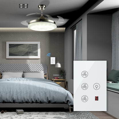 tuya Zigbee Smart fan switch Network connection APP remote control Alexa and Google Assistant AC110V 220V voice control