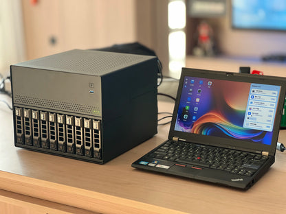 N10 NAS Case - 10+2 Bay Hot Swap, Supports MATX Board & 1U PSU, 4 PCI-E Slots, Aluminum Chassis for Storage