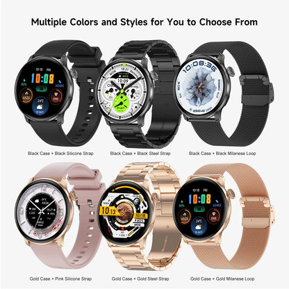2026 New Lady Fashion Smart Watch women AMOLED HD Screen GPS Sport Heart Rate Bluetooth Call Waterproof Outdoor Smartwatch Women