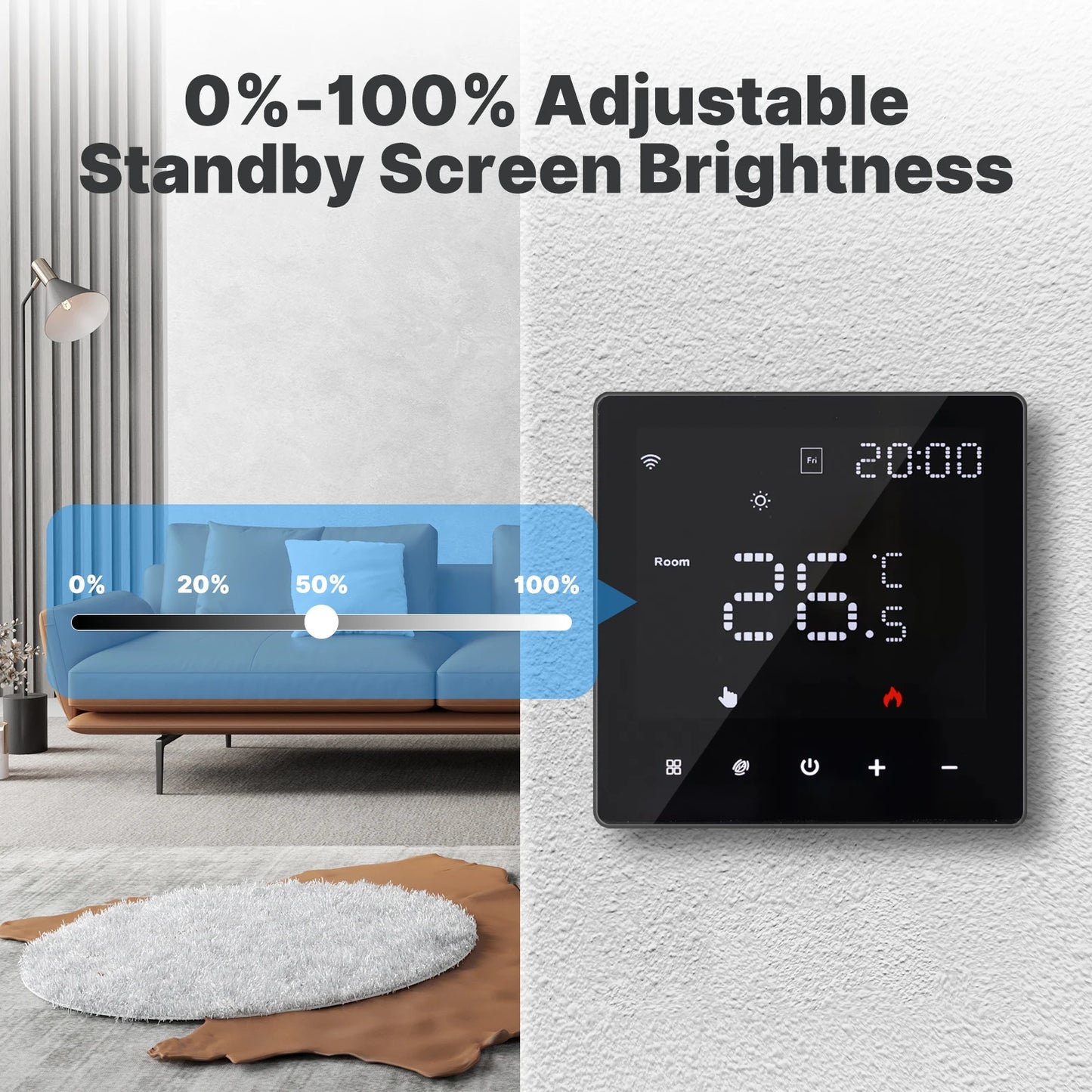 MOES Tuya WiFi Smart Thermostat Programmable Temperature Controller Water Boiler Electric Heating Work With Alexa Google Home