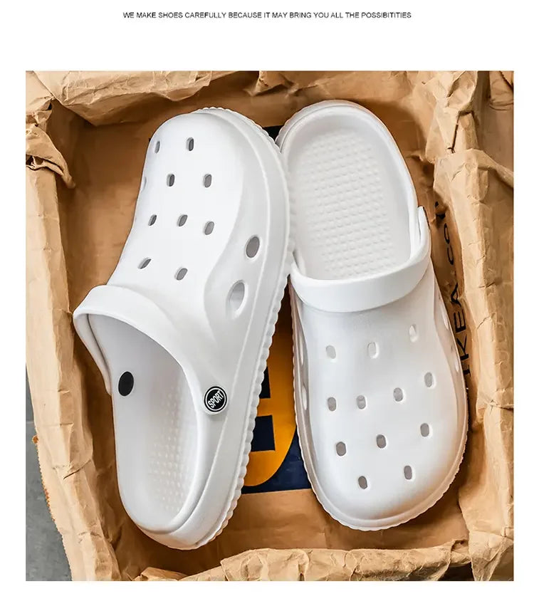 YUYIN Mens Summer Beach Sandals Casual Garden Clogs Outdoor Wide Toe Cross Sandals for Ladies Non Slip House Shower Slippers