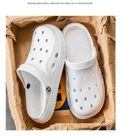 YUYIN Mens Summer Beach Sandals Casual Garden Clogs Outdoor Wide Toe Cross Sandals for Ladies Non Slip House Shower Slippers