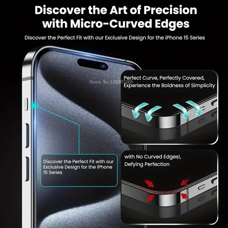 3+1 3PCS 9D Screen Protection Tempered Glass for IPhone 14 15Pro 11/12/13/14/15/16 Pro Max 13 Mini 16 Plus+1PCS Camera Lens Film