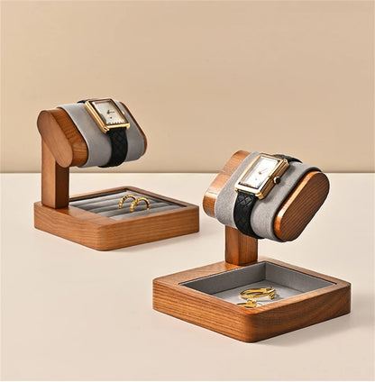 MISHITU T-shaped Watch Stand Wooden Jewelry Watch Display Stand Watch Storage Holder Bracelet Jewelry Display Watch Storage Rack