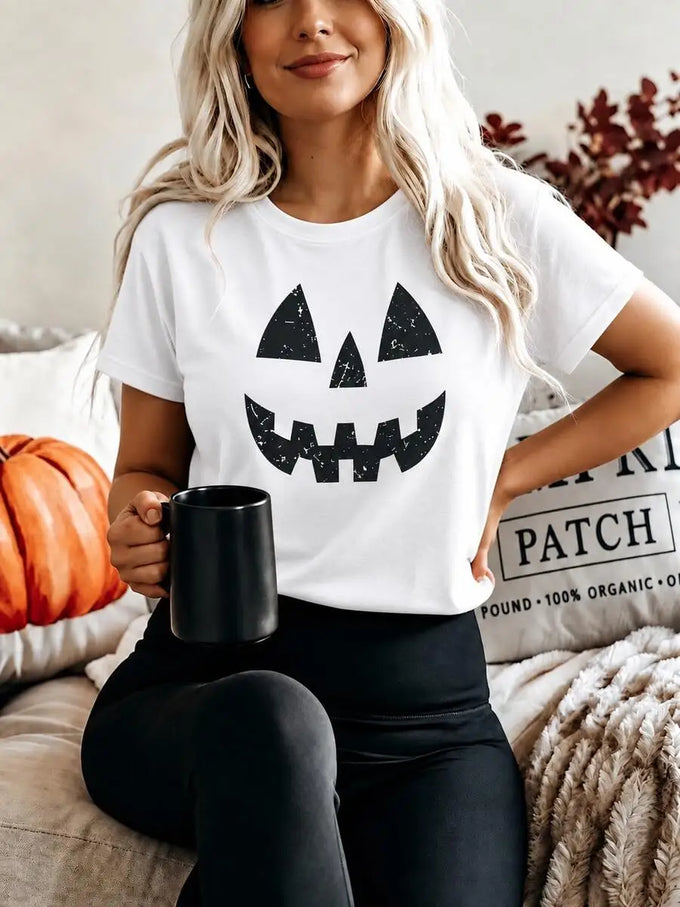 Halloween Pumpkin Graphic T-Shirt
