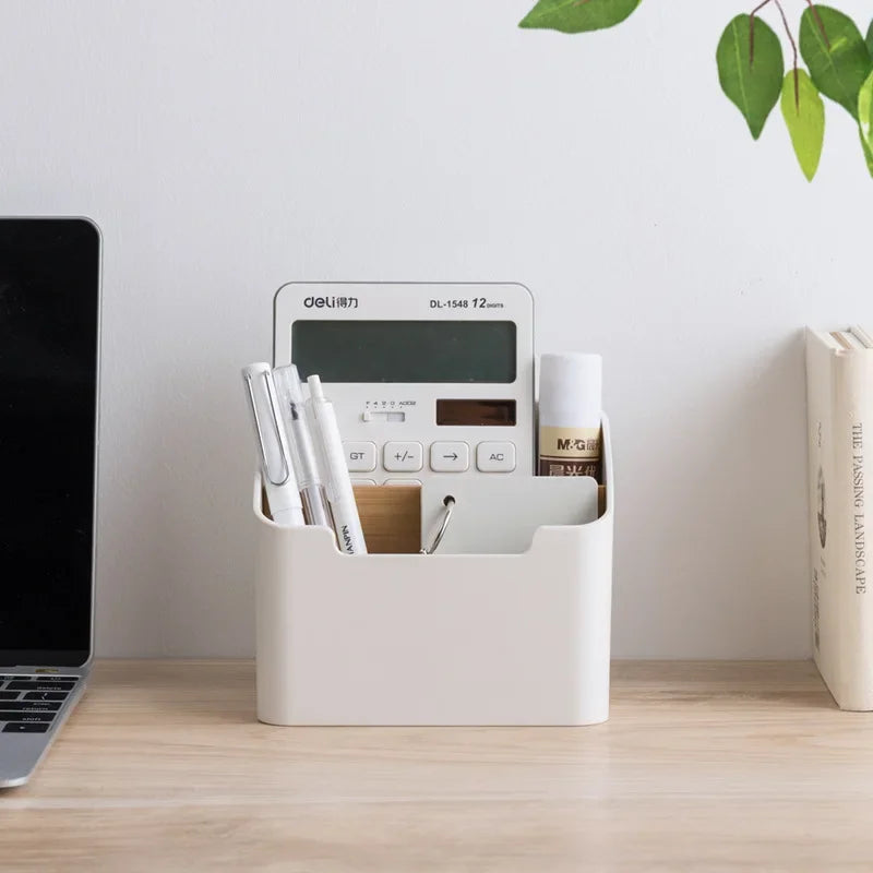 Multi-Function Remote Control Organizer Box for TV Air Conditioner Kitchen Desktop Storage Holder with Compartment