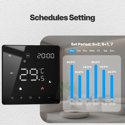 MOES Tuya WiFi Smart Thermostat Programmable Temperature Controller Water Boiler Electric Heating Work With Alexa Google Home