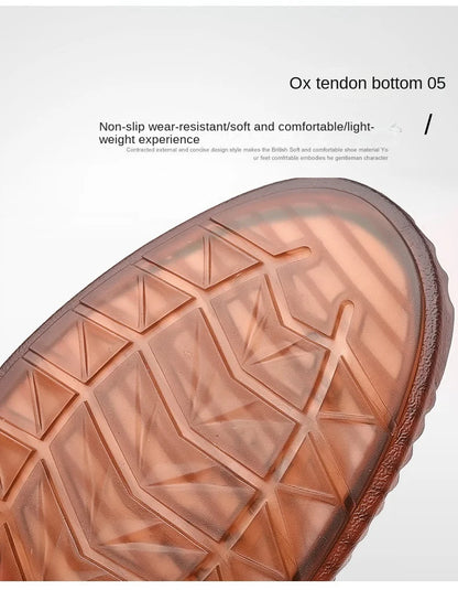 Men's Soft Leather 2024 Summer Men Leather Sandals Breathable Non-slip Cow Tendon Sole Casual Leather Shoes Outdoor Beach Shoes