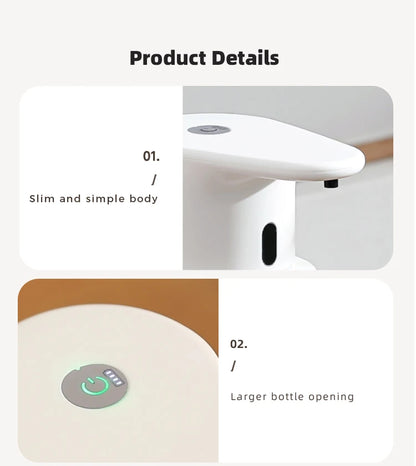 Kitchen 300ml Automatic Liquid Soap Dispenser USB Rechargeable Touchless Hand High Capacity Detergent Bathroom Dispenser