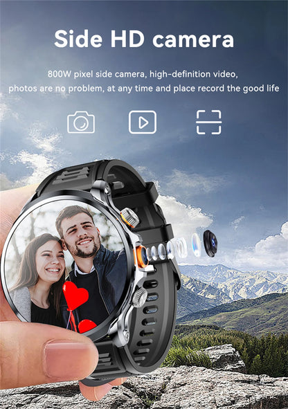 5G/4G Smart Watch 1.95 inch AMOLED 1880mah Battery 16GB+256GB RAM 800W Camera GPS WIFI Google APP Download Heart Rate Smartwatch