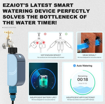 Smart Tuya WIFI Garden Watering Timer Automatic Sprinkle Water Timer Valve Outdoor Irrigation Watering System Alexa Google Home