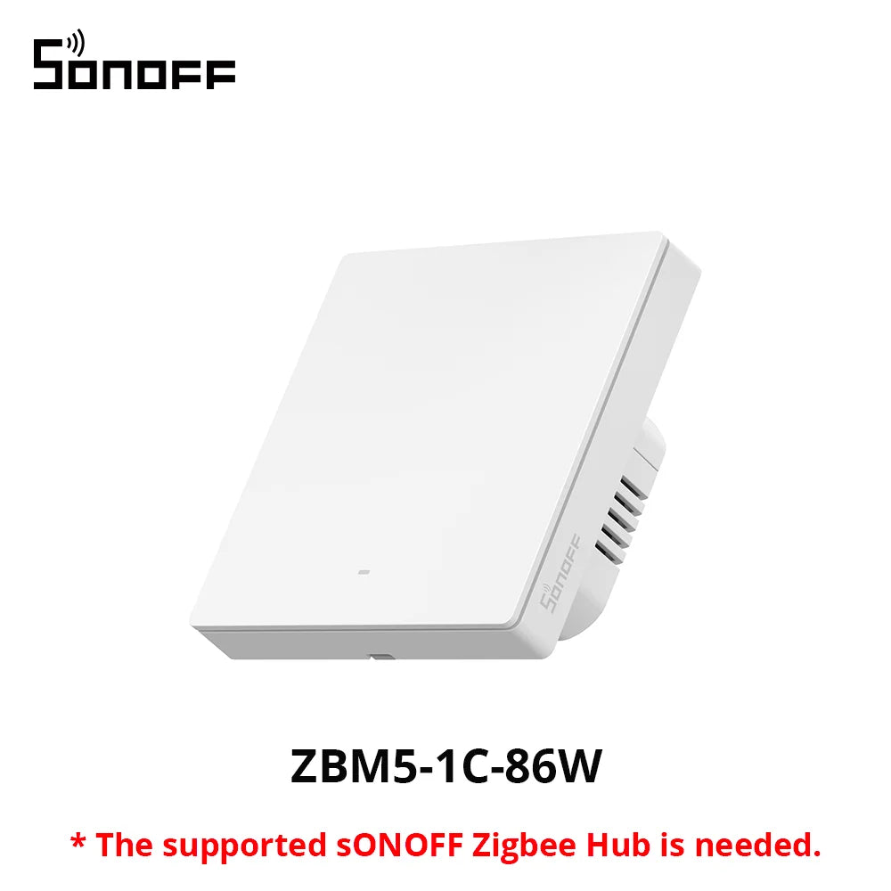 SONOFF ZBM5 80/86 Type Zigbee Smart Wall Switch Supports No Neutral and Neutral Wire Detach Relay Mode Works with Home Assistant