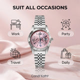 Pink-Dial Quartz Bracelet Watch