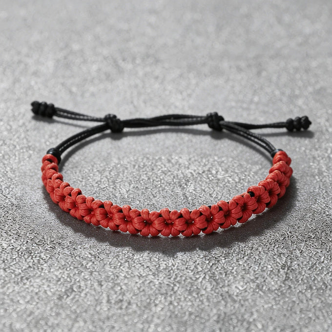 Adjustable Floral Braided Bracelet — product image