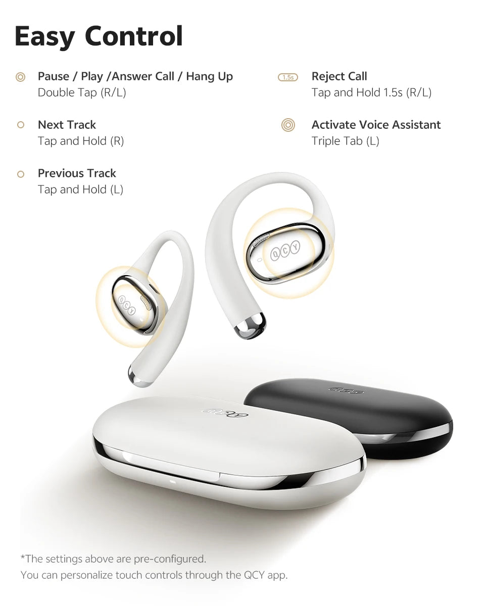 QCY Crossky R70 BH24CT02A Open-Ear Wireless Headphones Hi-Res with LDAC Bluetooth 6.0 Earphones Bass Boost Spatial Sound Earbuds