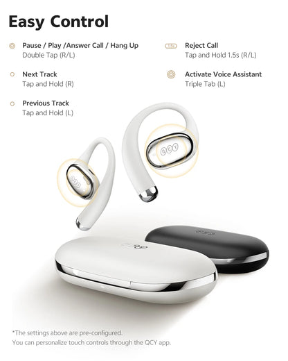 QCY Crossky R70 BH24CT02A Open-Ear Wireless Headphones Hi-Res with LDAC Bluetooth 6.0 Earphones Bass Boost Spatial Sound Earbuds