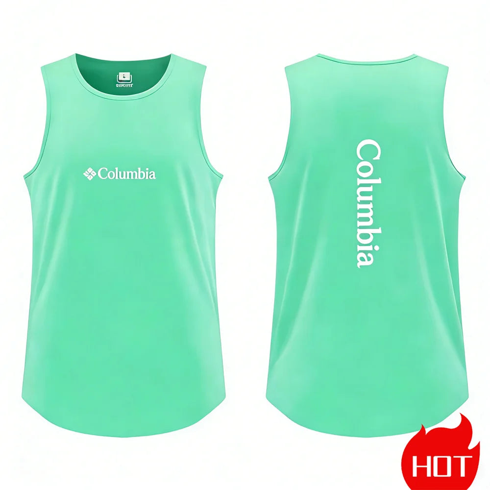 Outdoor sports round neck basketbal jerseys Breathable running vests Summer men's t-shirts and tank tops quick-dry mesh tops man