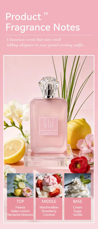3.4fl Oz Eau De Parfum Spray,Strawberry，Marshmallow and Vanilla Perfume For Women Long Lasting,Perfect For Dating, Daily Life