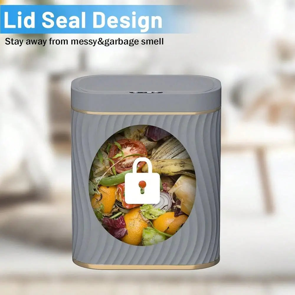 2.6 Gallon Smart Small Trash Can, Smart PopUp Lid Kitchen Trash Can, Bathroom, Kitchen, Bedroom, Powder Room, Craft Room, Offic