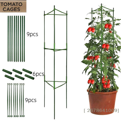♥DIY Tomato Plant Support Kit – Stackable Stakes & Rings for Climbing Vegetables & Flowers|〔YY33〕