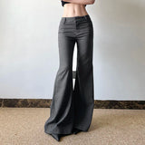 Low-Rise Flared Trousers