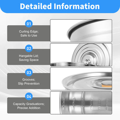 35/50/70L Soup Pot with Cover&Handles, Multi-functional Stainless Steel Stock Pot for Storing Liquid/solid Items