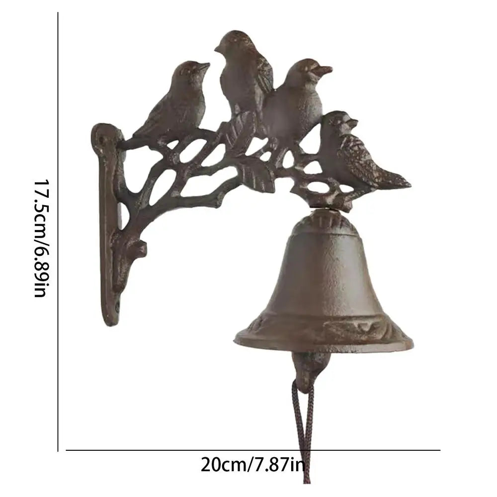 Door Bell Cast Iron Antique Country House Look, Loud Sound, Front Door Wall Bell, Garden Decoration, Weatherproof