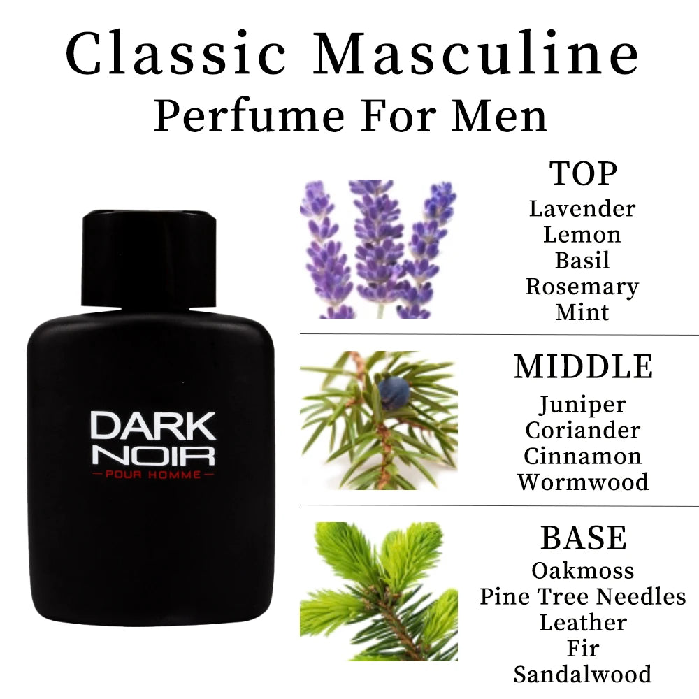 3.4fl Oz Men's Eau De Toilette Spray, Classic Masculine Long-Lasting Perfume, Notes Of Lavender, Lemon, Sweet Basil Flavor, Perf