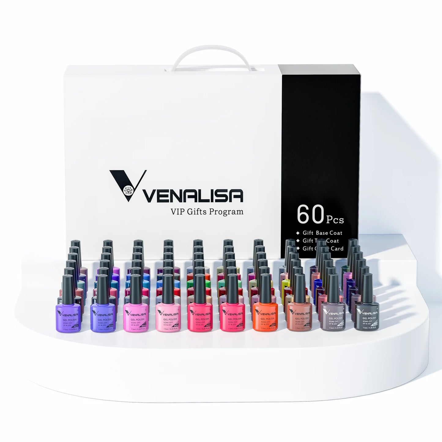 1Set VENALISA TPO FREE Whole Set Nail Gel Polish with Color Display For New Learner Nail Maincure Gel Varnish Branded Suitcase