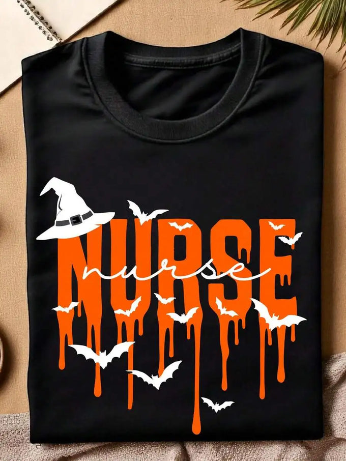 Spooky Nurse Graphic T-Shirt