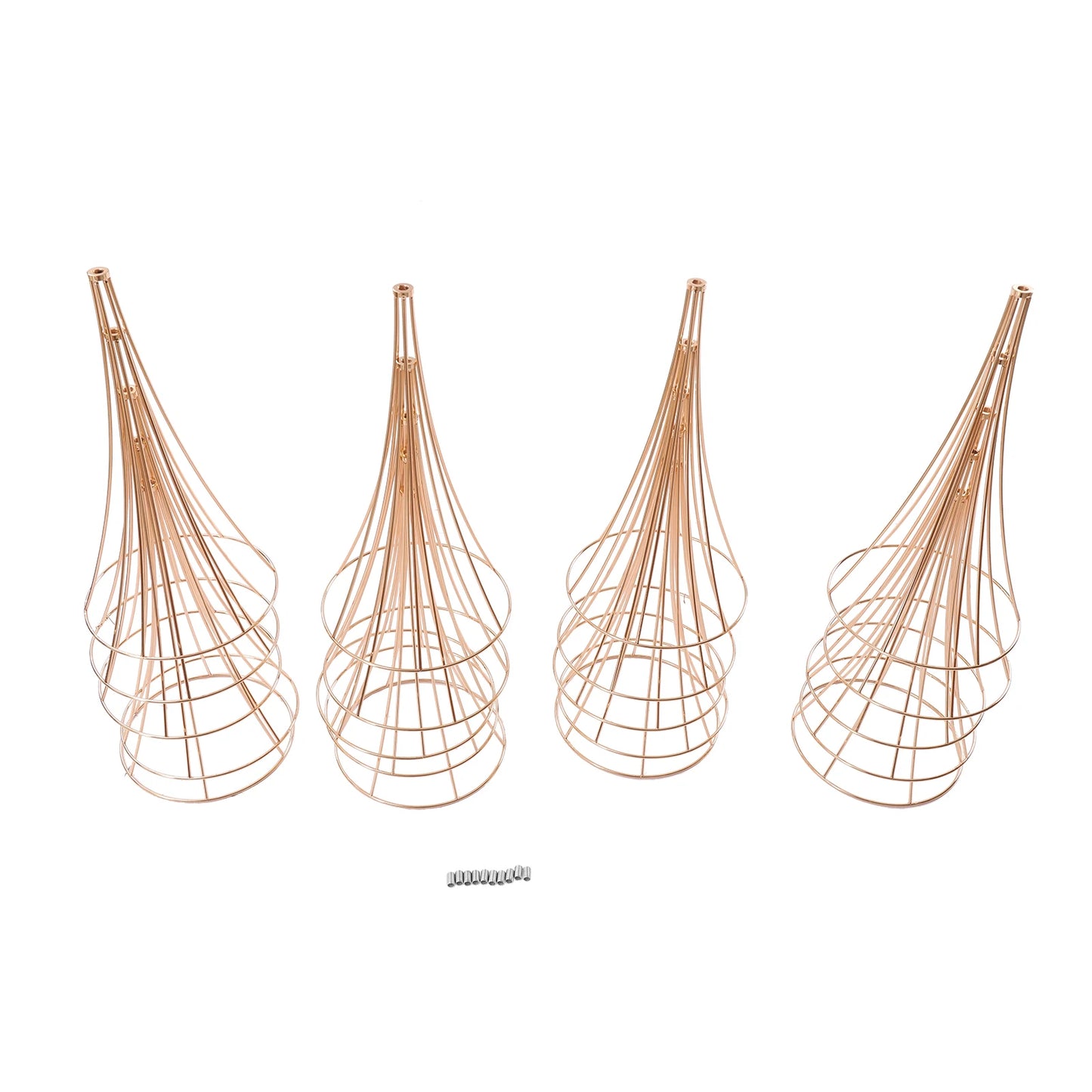 10pcs Golden Vase 80cm for Table Wedding, 31.5inch Metal Wedding Centerpieces Vase, Flower Road Lead Stand Stackable
