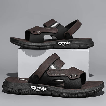 High Quality Men Sandals Summer Slip on Casual Slippers Lightweight Beach Sandals Comfortable Casual Shoes Retro Roman Sandals