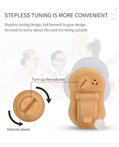 Sound Amplifier Invisible Hearing Aid A Mini And Portable Hearing Aid CIC in Deafness Machine For The Elderly Xmas Gift Christma