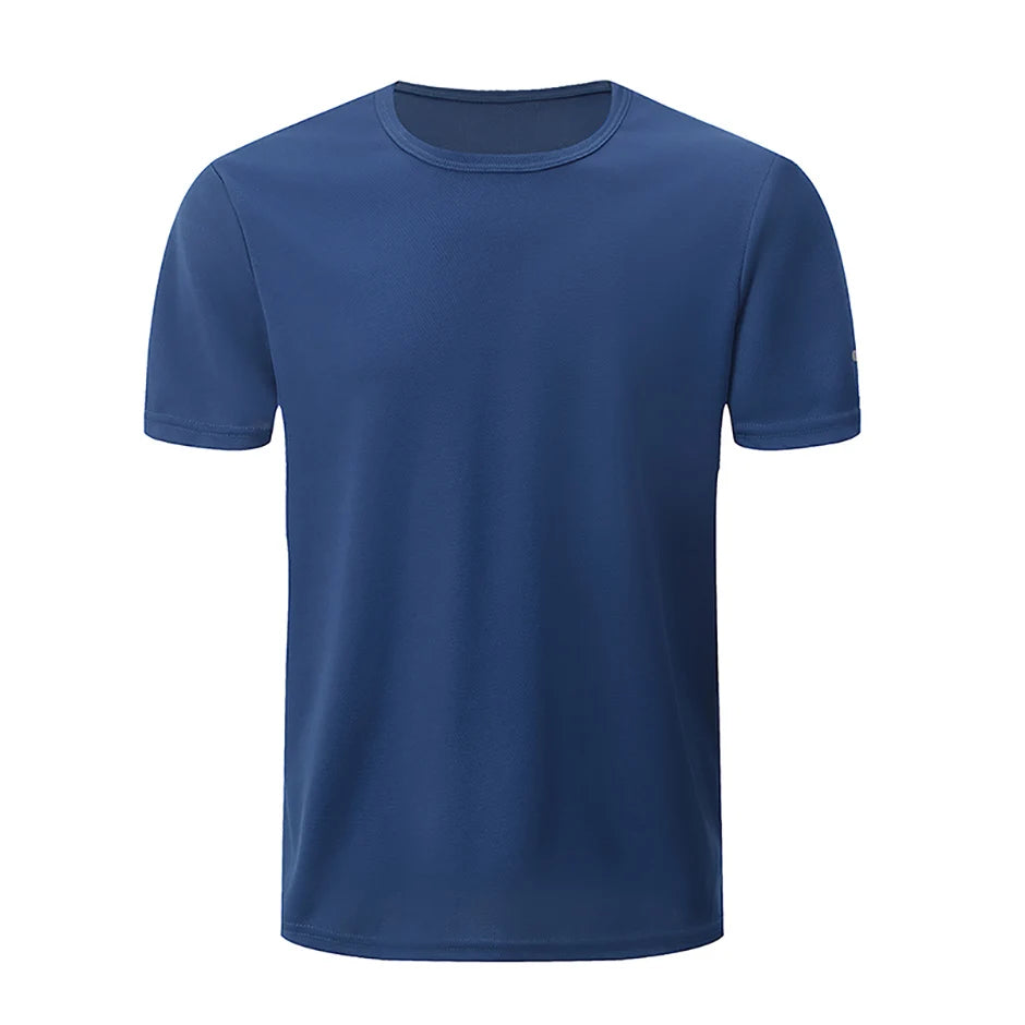 2/4/6Piece Four Seasons Men's Solid Color Round Neck Short Sleeve Top With Printed Cuffs Youth Sports And Leisure T-shirt trendy