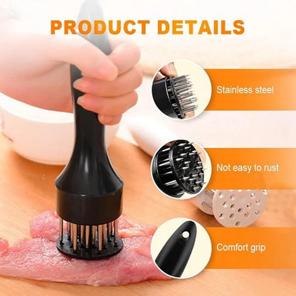 1Pc Stainless Steel Loose Meat Needle Meat Tenderizer Household Quick Insert Beef Artifact Loose Meat Hammer Steak Kitchen Tools