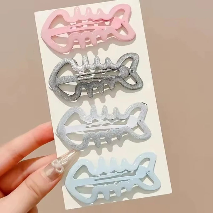 Candy-Color Fishbone Hair Clips — product image