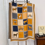 Horse-Print Winter Shawl Wrap — view 10
