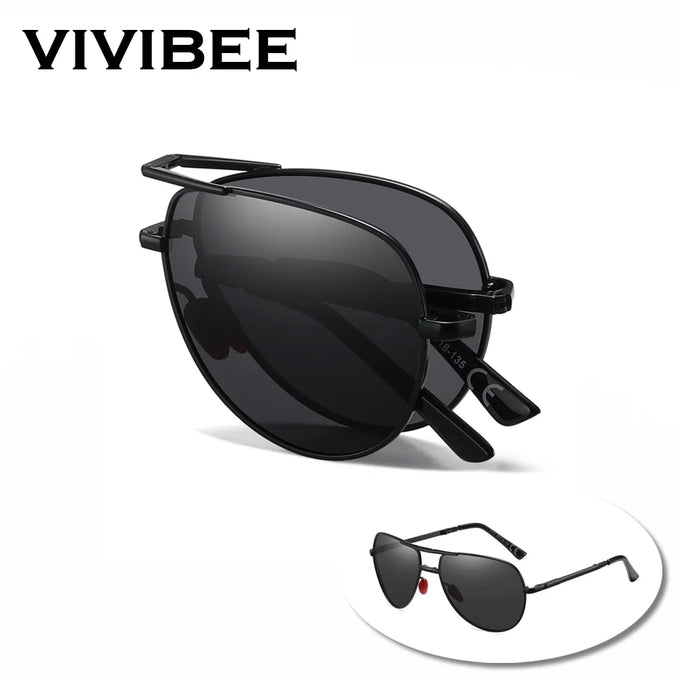 Vivibee Folding Pilot Sunglasses — view 1