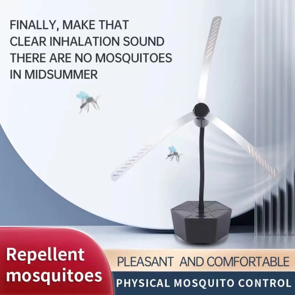 USB Rechargeable Fly Repellent Fan Portable Multi-Functional Insect Repellent Fan Safe Soundless Fly Fans for Food Outdoor