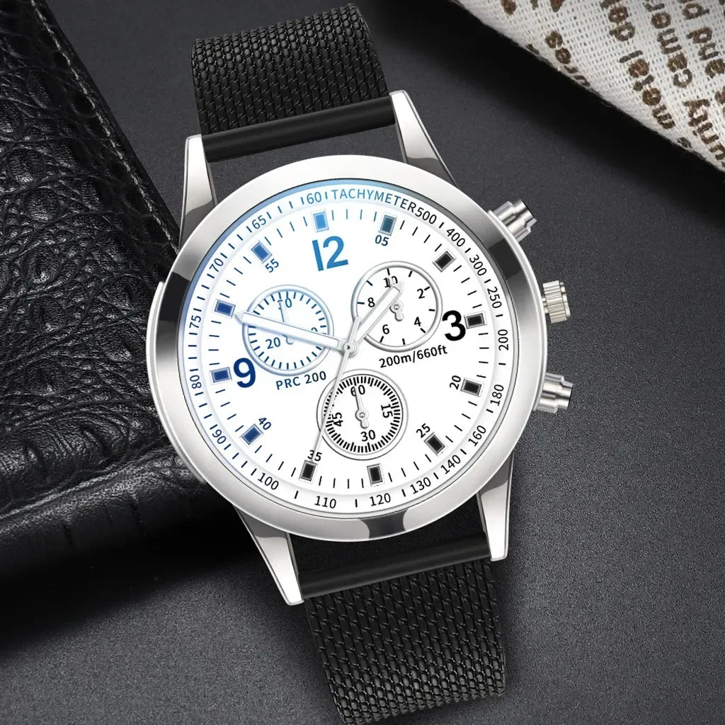 Luxury Quartz Watch for Men Stainless Steel Dial Casual Quartz Wristwatches Bracele Watch Relogio Masculino Часы Мужские