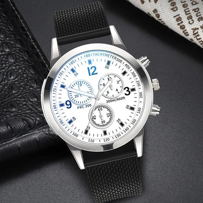Luxury Quartz Watch for Men Stainless Steel Dial Casual Quartz Wristwatches Bracele Watch Relogio Masculino Часы Мужские