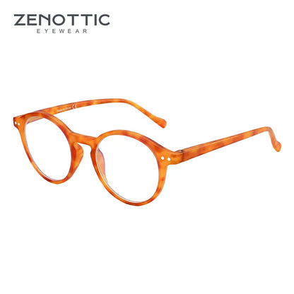 ZENOTTIC Retro Small Round Prescription Glasses Circular Progressive Eyewear Photochromic Optical Eyeglasses for Women Men