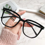 Black Square Clear-Lens Glasses — view 1