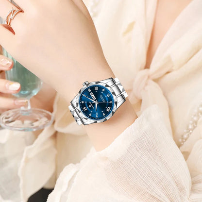 BANGWEI Woman Watch Luxury Elagant Classic Fashion ClockBusiness Casual Date Stainless Waterproof Luminous Quartz Ladies Watches