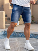 Men's Cuffed Denim Shorts — view 6