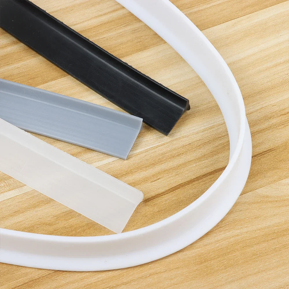 Silicone Water Stopper Self-Adhesive Bendable Flexible Water Retaining Strip Bathroom Door Dry Wet Separation Shower Dam Barrier