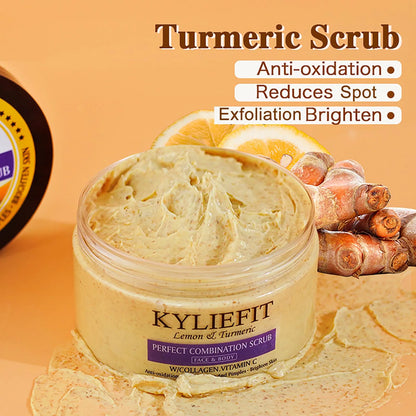 Organic Turmeric Skin Care Kit, Brighten, Clean, Remove Darkness, Spots, Acne, Lighten, Hydration, Exfoliate, Even Skin Tone