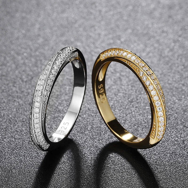 1.0mm-3.5mm Round Brilliant Cut Moissanite Wedding Rings Half Eternity Band 925 Silver Lab Diamond Wedding Ring With Certificate